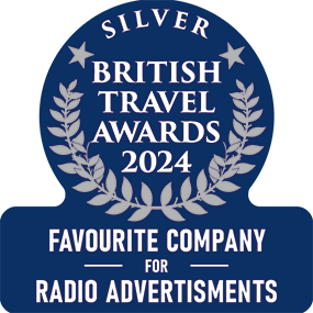 Silver British Travel Awards 2024 Favourite Company for Radio Advertisements